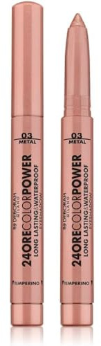 Deborah Milano - Ombretto 24 Ore Color Power Waterproof in Stick, 03 Rose Bronze, Texture No Transfer ad Alta Sfumabilità e Pigmentazione, Dona Intensità Long Lasting allo Sguardo, 3 gr