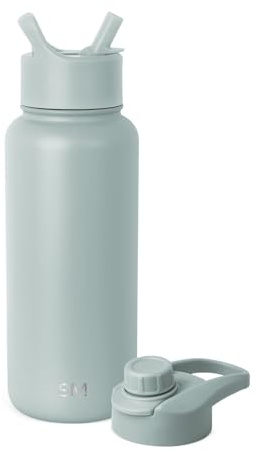 Simple Modern Trinkflasche mit Strohhalm und Chug-Deckel | Wasserflasche Edelstahl Isolierte für den Sport Fitnessstudio | Summit | 950ml | Sea Glass Sage