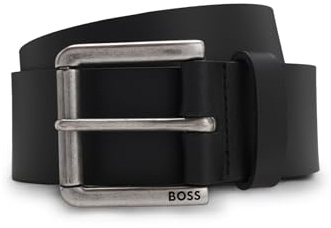 BOSS Herren Joris Sz40 Gürtel aus Glattleder mit Logo-Gravur an der Rollschließe