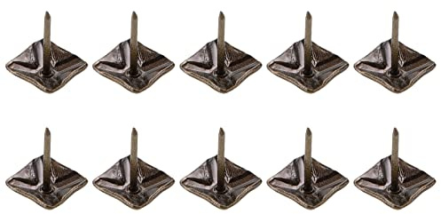 METALLIXITY Rembourrage Clou Punaises (12x17.5x3.6mm) 60Pcs, Fer Carré Tête Poussez Broches - pour Maison Construction Maison Cuisine Meubles, Bronzé