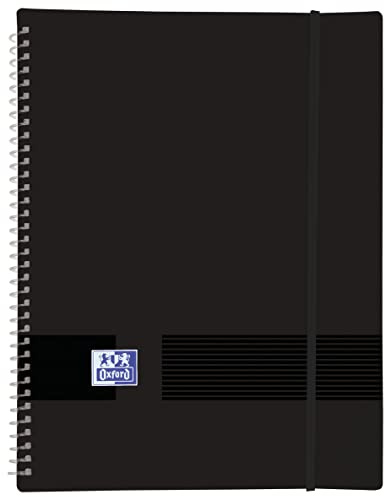 Oxford Live & Go, Cartella per buste in plastica A4, 30 custodie trasparenti, colore: nero