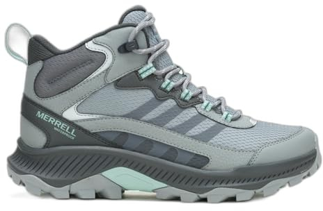 Merrell Women's Speed Strike 2 Mid Waterproof Hiking Boot, Monument, 6.5
