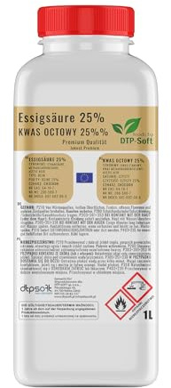DTP-SOFT Essigsäure 25% Premium Qualität Essigessenz (1L)