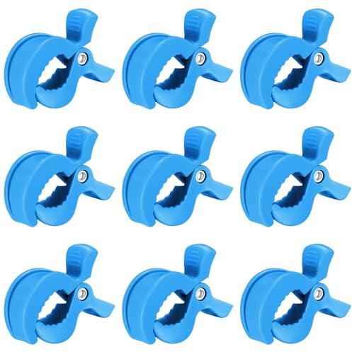 9 Pezzi Clips per Passeggino, Mollette per Passeggino Universali, Fermagli Clip per Morsetto Passeggino, Clip per Coprisedili per Auto, Ganci per Passeggino Clips, Morsetto per Coperta