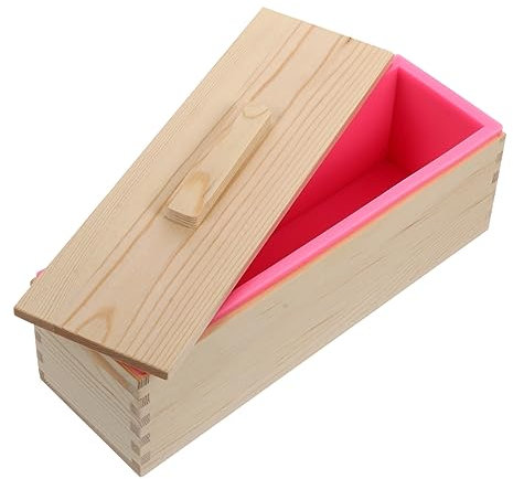 Sewroro Handgemachte Seifenform Aus Holz Inlay Die Seifenherstellung Inklusive Deckel Und Langlebig Für Seifenprojekte