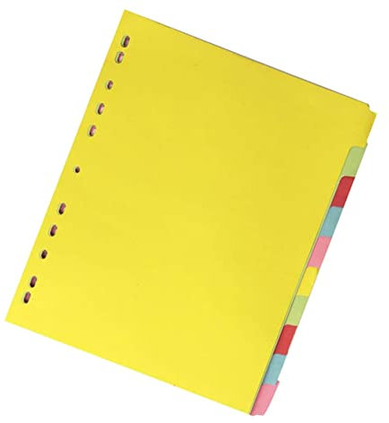 AUTSUPPL 12stücke Kategorie-registerkarten Papierregister Farbige Registerkarten Kategorie Seite Tab Indexing Karten
