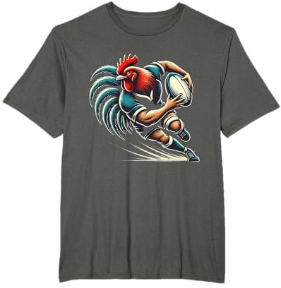 Rugby Coq de Poules Joueur De Rugby Rugbyman Humour Rugby T-Shirt