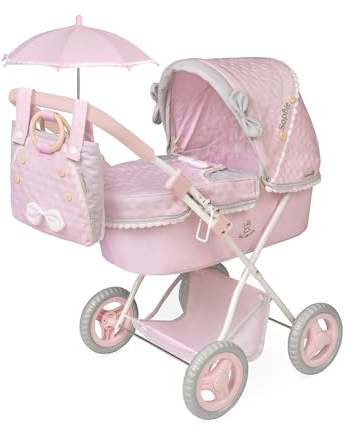 Carrozzina per bambole Sophie pieghevole con ombrellino DeCuevas 85075