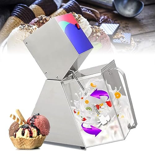 WOTZOV Licuadora de Helado de Yogur de 120 W, licuadora de Helado Comercial, Gran Capacidad de 13 L, batidora rápida, suaviza el Helado, batidora Profesional y rápida.
