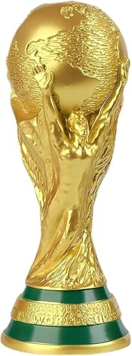 Generisch 5,2 pouces 13 cm Réplique de trophée de Coupe du Monde Résine Football Objets de collection Or Chambre Bureau Bureau Décor