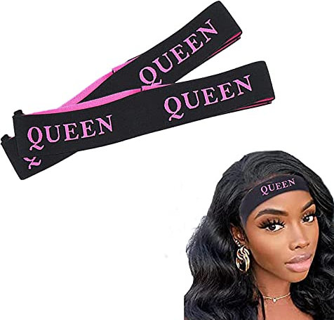 2 Pieces Lace Melting Band Elastic Wig Grip Headband for Wig Edges, Wigs Edge Wrap Elastic Band for Sewing, Edge Laying Band