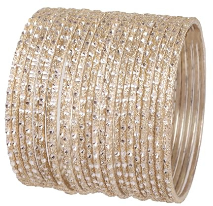 Touchstone indisk Bollywood underbart handgjort handsåg skalat mönster designer smycken armband armband i guld eller koppar eller silvertoner för kvinnor., XL - Circ 8.6 in-Indn Size 2.12-Dia 2.7 in