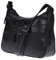 Christian Wippermann Damen Tasche Schultertasche Umhängetasche Crossover Bag Leder Optik Handtasche Schwarz-Dunkel