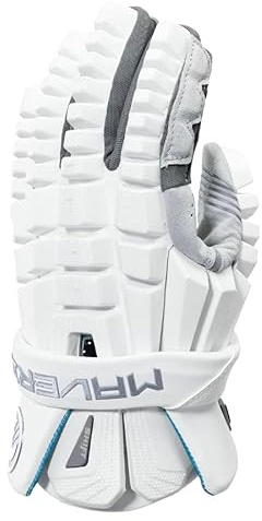 PG Sports Maverik Shift Player Lacrosse Gloves (White, Medium 12)