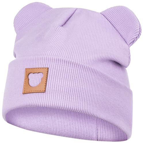 Smarilla Mütze Übergangsmütze Junge Mädchen Herbstmütze Frühlingsmütze Beanie Ohren gerippt