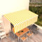 Brokky 3069338 Tenda Sole Retrattile Manuale con Parasole 5x3m Gialla Bianca-Tenda da Sole per Esterno Avvolgibile,Tenda da Sole a Bracci Estensibili con Telaio in Alluminio, Tettuccio Resistente al S
