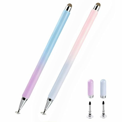 2 in 1 Stylus Pen für AMZ Fire Max 11 Table Fire HD 10/8/7 Touch Screen Pen Schreibstift iPad/Android für Honor Pad/XIAOMI/Redmi PadSE Tab Eingabestifte Pencil (Blau/Lila)