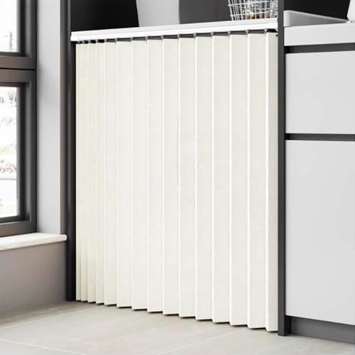 Cortinas Plegables Personalizables para armarios de Cocina, Ideales para armarios sin Puerta, Que proporcionan privacidad.-White- W100cmxH220cm