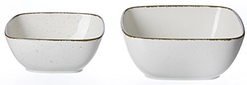 Ritzenhoff & Breker Servierschalen-Set Casa, 2-teilig, 18x18 cm und 22x22 cm, Creme