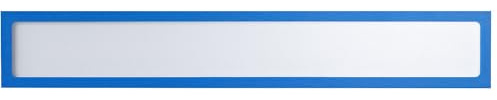 eurokraft | Magnetische Infotasche | für Überschriften | DIN A3 quer / DIN A2 hoch | 435 x 60 mm | Rahmen blau | VE 10 Stk