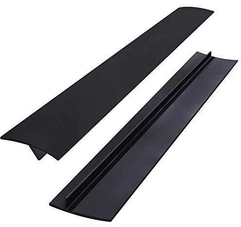 Deckel für Kochfelder, 53 cm, Silikon, für Küche, Gap Filler, für Herd, Herd, Kochfeld, Ofen, 2 Stück, Schwarz