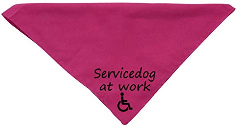 Hundehalstuch Servicedog at work Wheelchair Rollstuhl Assistenzhund in Wunschfarben