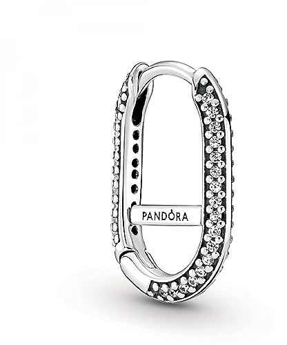 PANDORA ME Pavé Link-Ohrring aus Sterling-Silber mit Cubic Zirkonia, Kompatibel mit PANDORA ME Armbänder, Höhe: 17mm, 299682C01