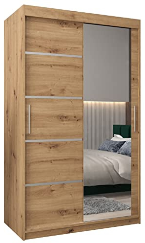 ABIKSMEBLE Armoire Porte coulissante Miroir Verona 2 - Dressing Chambre Adulte - Penderie Vetement Dressing - Garde Robe - Placard Chambre - Armoire 2 Portes - Closet