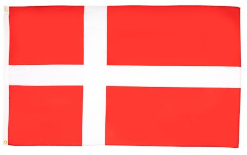 AZ FLAG Flagge Dänemark – 90 x 60 cm – leichtes Polyester – dänische Flagge mit integrierten Metallösen – 40 g