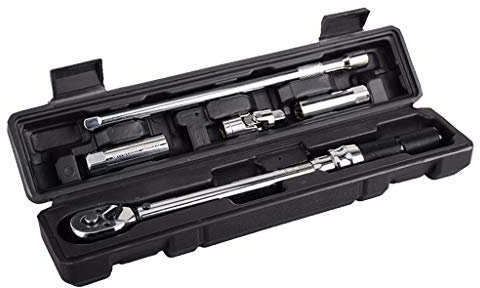 EXENXA Kit de clé dynamométrique 3/8 5-60 Nm Durable avec boîte de Rangement Poignée moletée Tête à cliquet Durable