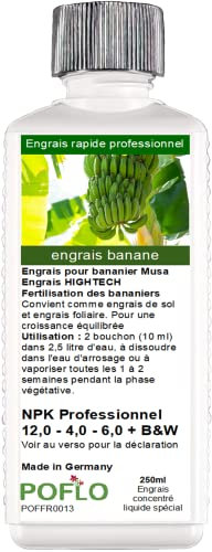 Engrais pour bananier Musa Engrais HIGHTECH Fertilisation des bananiers (250ml)