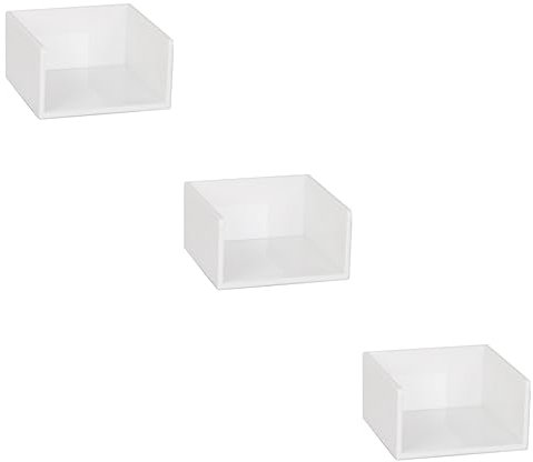 Operitacx 3stücke Multifunktionale Schreibtisch-Organizer Box Für Haftnotizen Selbstklebende Notizzettel Spender Platzsparend Für Büro Schule Und Zuhause Weiß