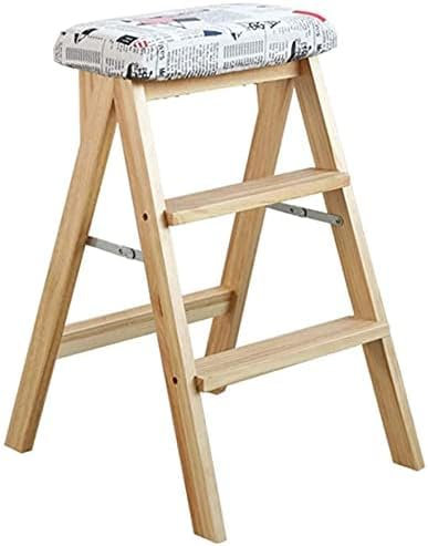 OBong Küchen-Tritthocker, zusammenklappbarer Leiterstuhl, tragbare dreistufige Leiter, multifunktionaler Lastenaufzug, 170 kg Tragfähigkeit/Mutter/48 x 42 x 67 cm (Mutter 48 x 42 x 67 cm)