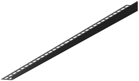 Aquabad Edelstahl Gefälleprofil Clive für begehbare Dusche in Schwarzmatt 100cm, linksversion, Kantenhöhe 12mm