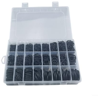 ReachMall 800PCS Rubber O-Ring Kits, Rubber O Rings Assorted Kit, 24 Sizes Of O-Ring Fittings Rubber O-Ring Seal Kits