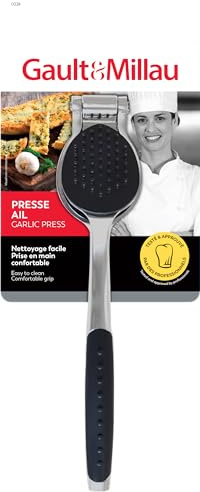GAULT&MILLAU - Presse Ail - Extraction facile et rapide de l'ail - Compact et robuste - Lot de 1, Les Indispensables des Chefs