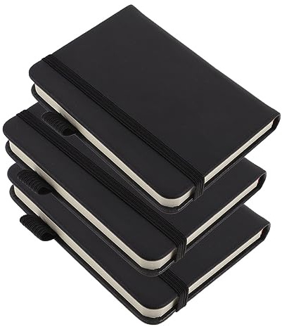 Operitacx Kleine Notizbücher 3 Stück A7 Liniert Pu Hülle Kompaktes Taschennotizblock Reisebüro Planung Memo