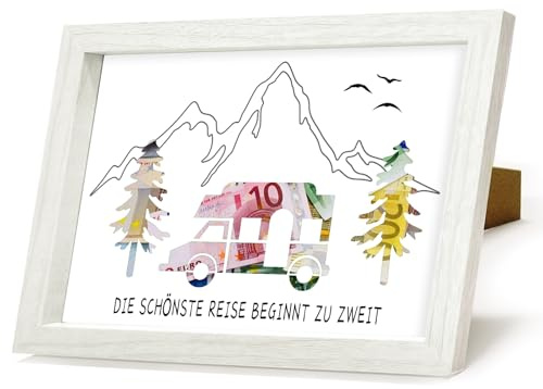 Geldgeschenk Reise, Wohnmobil Berge Verpackung für Geldgeschenk, Urlaubskasse Geschenk für Camper & Reisefreunde Reisekasse, Geschenke für Freunde, Familie, Frauen und Männer