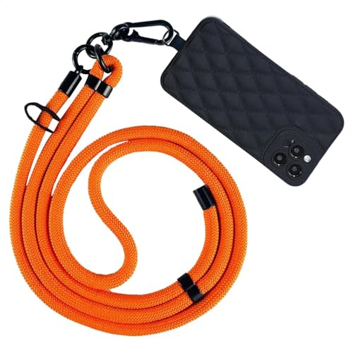 Soporte para teléfono – Correa antirrobo para el cuello cruzado | Soporte de nailon para teléfono | Correa de muñeca multifuncional para la mayoría de teléfonos inteligentes, accesorios de