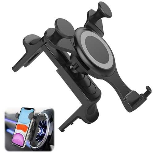 Car Phone Holder for Mercedes, Mini Cooper, Audi TT, Jeep Air Vent Mount | for Circular Vents, Mini Countryman Accessories, Mini Phone Holder for Cars, Fits i Phone 17–12, Sam-sung & More