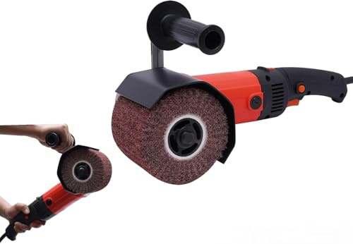 levigatrice a Rullo 1900W 3500RPM con Regolazione di Velocità Satinatrice Levigatrice Angolare Levigatrice a Spazzola Smerigliatrice per Satinatura Metalli Legno