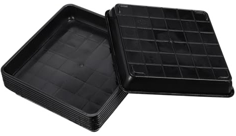 Didiseaon 8pezzi Vassoio per Vasi di Fiori Quadrato in Plastica Vassoio per Bonsai Sottovaso Resistente Impedisce Perdite d Acqua Facile da Usare e Riutilizzare