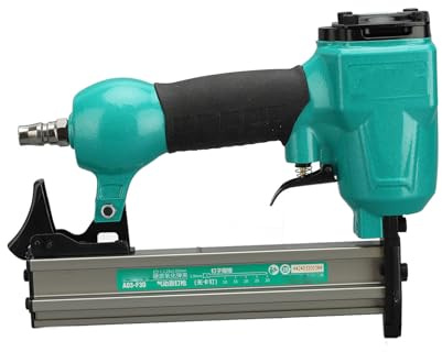 ZASCHMOY Pistolet à Ongles Pneumatique avec Poignée en Caoutchouc pour Clouage et Agrafage d'air sans Effort - Kit d'agrafeuse à Cloueur Droit Portable pour le Travail du Bois, 4-7 Bar Compatible