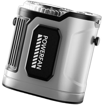 Ventilateur de taille rechargeable par USB à plusieurs vitesses réglables à clipser pour le travail en plein air, le camping, la pêche et les chantiers de construction