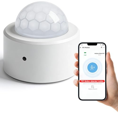 Sensor de Movimiento Zigbee PIR, Alarma Inteligente WLAN para Smart Life/Tuya App, Control de Seguridad y Luz, Requiere ZigBee Hub