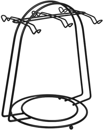 BESPORTBLE Porta Tazzine Caffè in Metallo Nero con Supporto per Tazze e Piattini Scaffale da Cucina Elegante e Portatile in Ferro Organizer Versatile per Esposizione e Conservazione