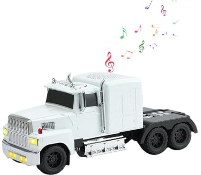 Altoparlanti da tavolo, microfono integrato, a forma di camion, wireless, con luce LED e radio FM, per casa, feste, tavoli, sala, viaggi, bar, patio, campeggio