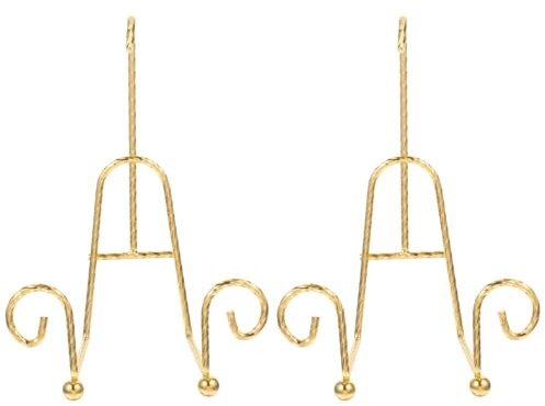 YARNOW Soporte de Exhibición Dorado para Tazas y Platillos de Hierro, Estructura Estable y Decorativa, Adecuado para Restaurantes y Colecciones