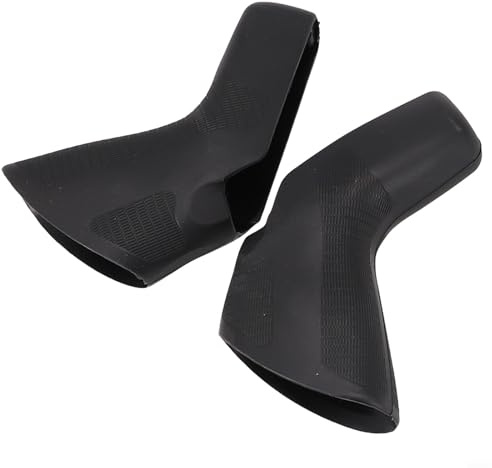 Silikon bromsgreppskydd för SRAM Apex för rival för force RED, Elastiska skyddsöverdrag för cykelbromsgrepp, Stötsäkert tillbehör i svart/rött (1 par)(Svart)