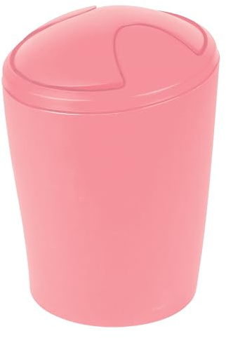 Spirella Kosmetikeimer Move Abfalleimer Schwingdeckeleimer | Kunststoff | 2 Liter | Rosa